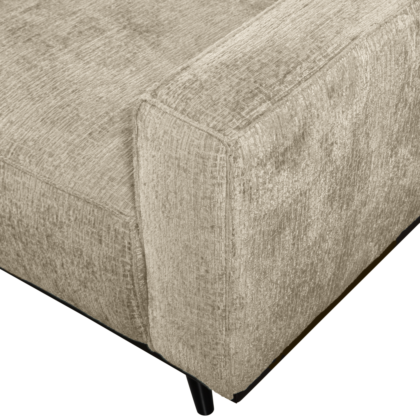 Statement 3-zits bank 230 cm structure velvet wheatfield