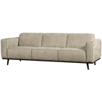 Statement 3-zits bank 230 cm structure velvet wheatfield
