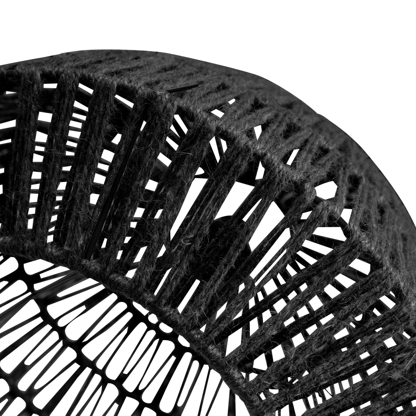 Kace hanglamp jute zwart o45 cm