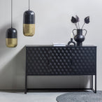 Tirsa hanglamp 46 cm metaal zwart/messing