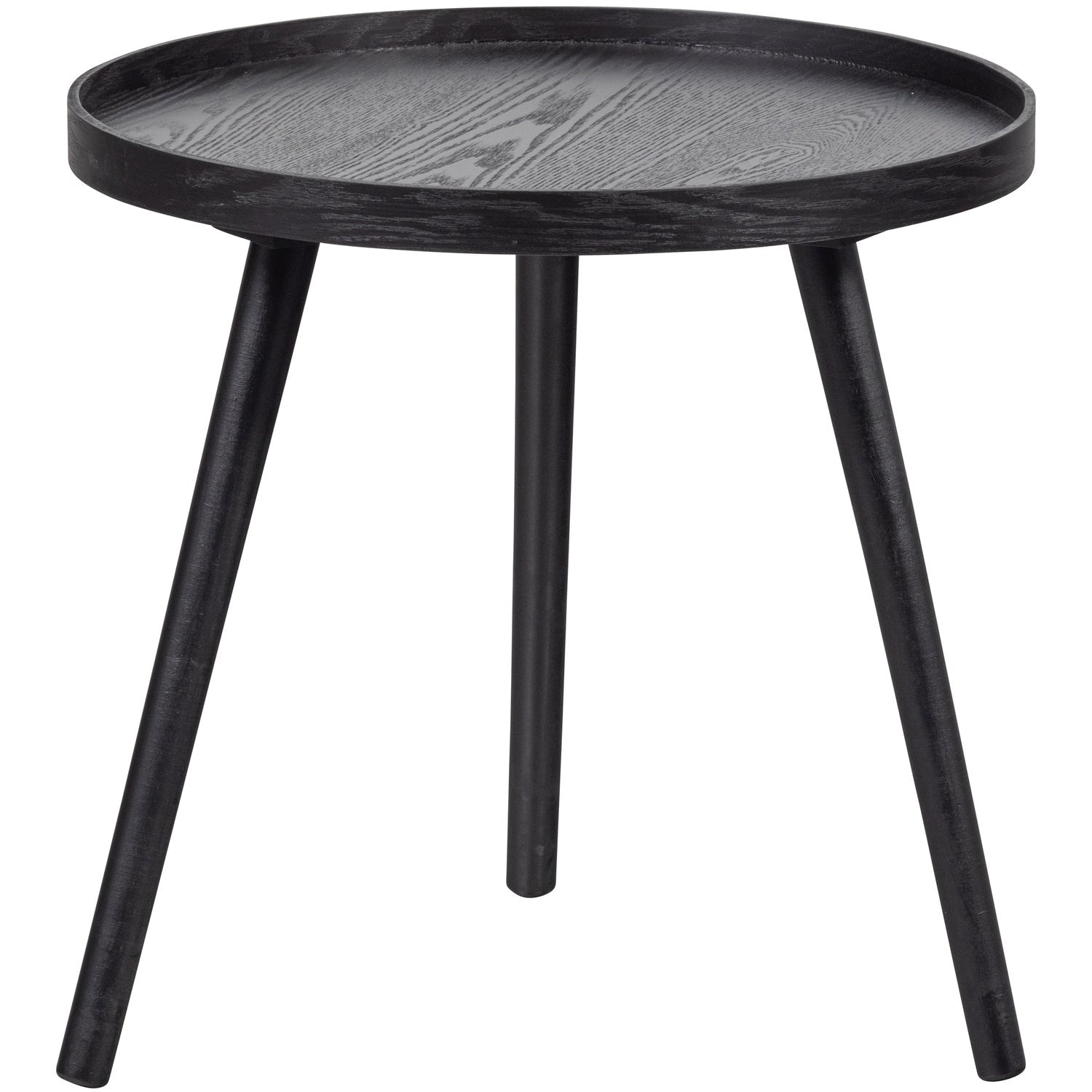 Mesa bijzettafel m hout zwart 45xø45