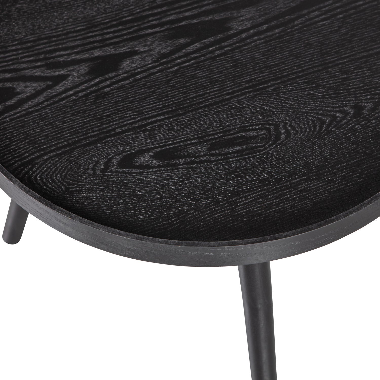 Mesa bijzettafel m hout zwart 45xø45