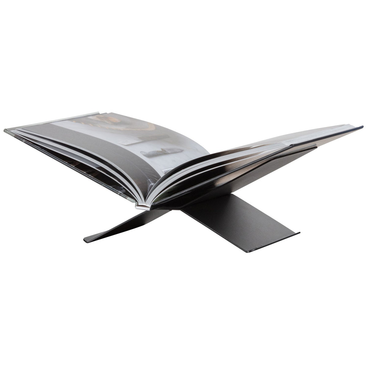 Brook boekenstandaard liggend metaal zwart