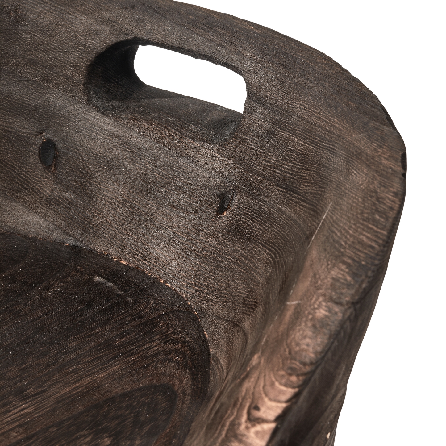 Rosalie decoratieve kruk/stoel hout donkerbruin