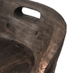 Rosalie decoratieve kruk/stoel hout donkerbruin