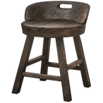 Rosalie decoratieve kruk/stoel hout donkerbruin