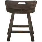 Rosalie decoratieve kruk/stoel hout donkerbruin
