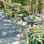 Bliss tuinstoel met spijlen kunststof taupe