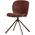 Femke eetkamerstoel chenille bruin