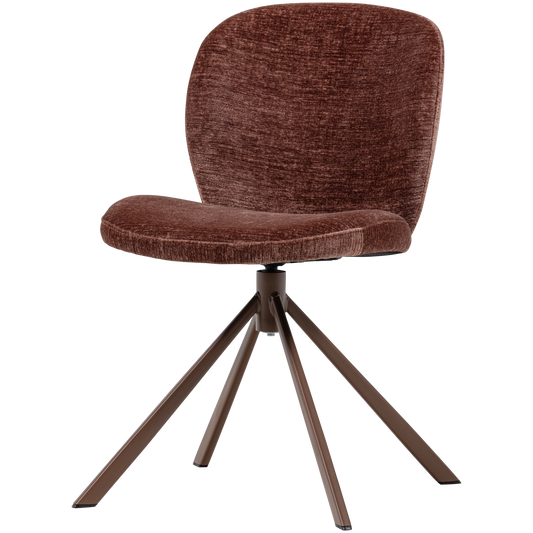 Femke eetkamerstoel chenille bruin