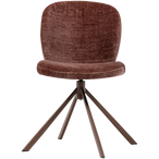 Femke eetkamerstoel chenille bruin