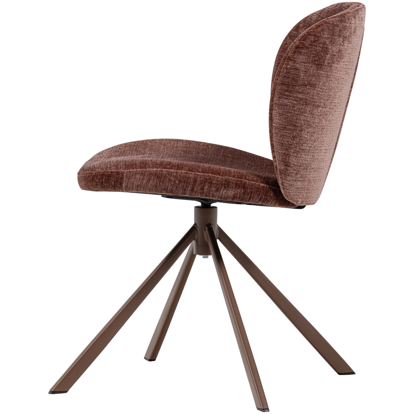 Femke eetkamerstoel chenille bruin