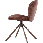 Femke eetkamerstoel chenille bruin