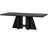 Kean eettafel met middenpoot mango zwart 220x100 cm