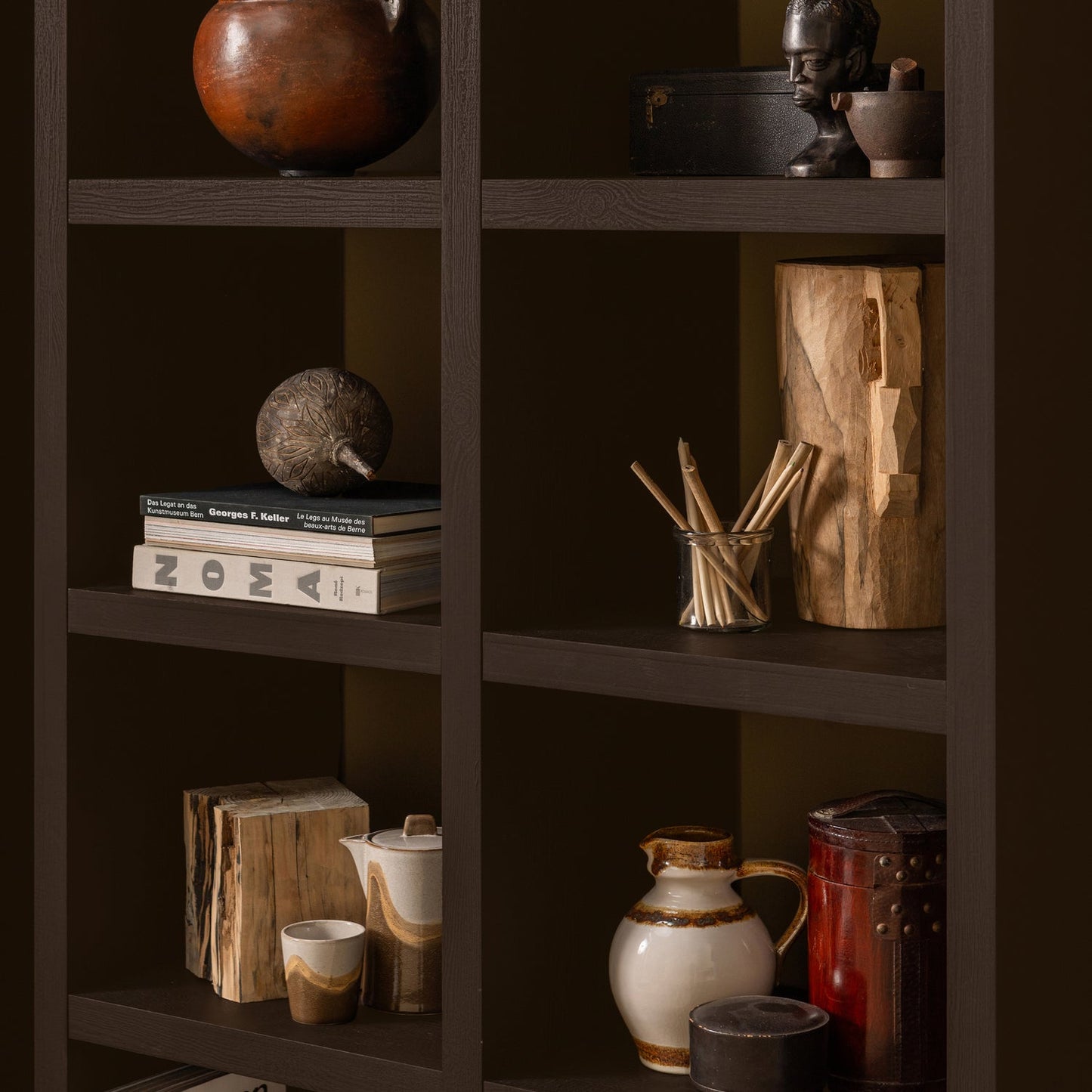 Timo open kast mdf donkerbruin 195x100x40 cm