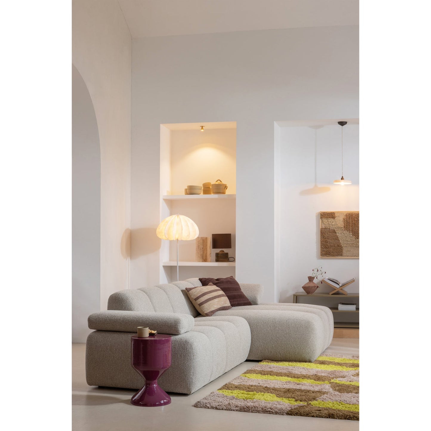 Dalia vloerlamp tyvek papier wit 150xo50 cm