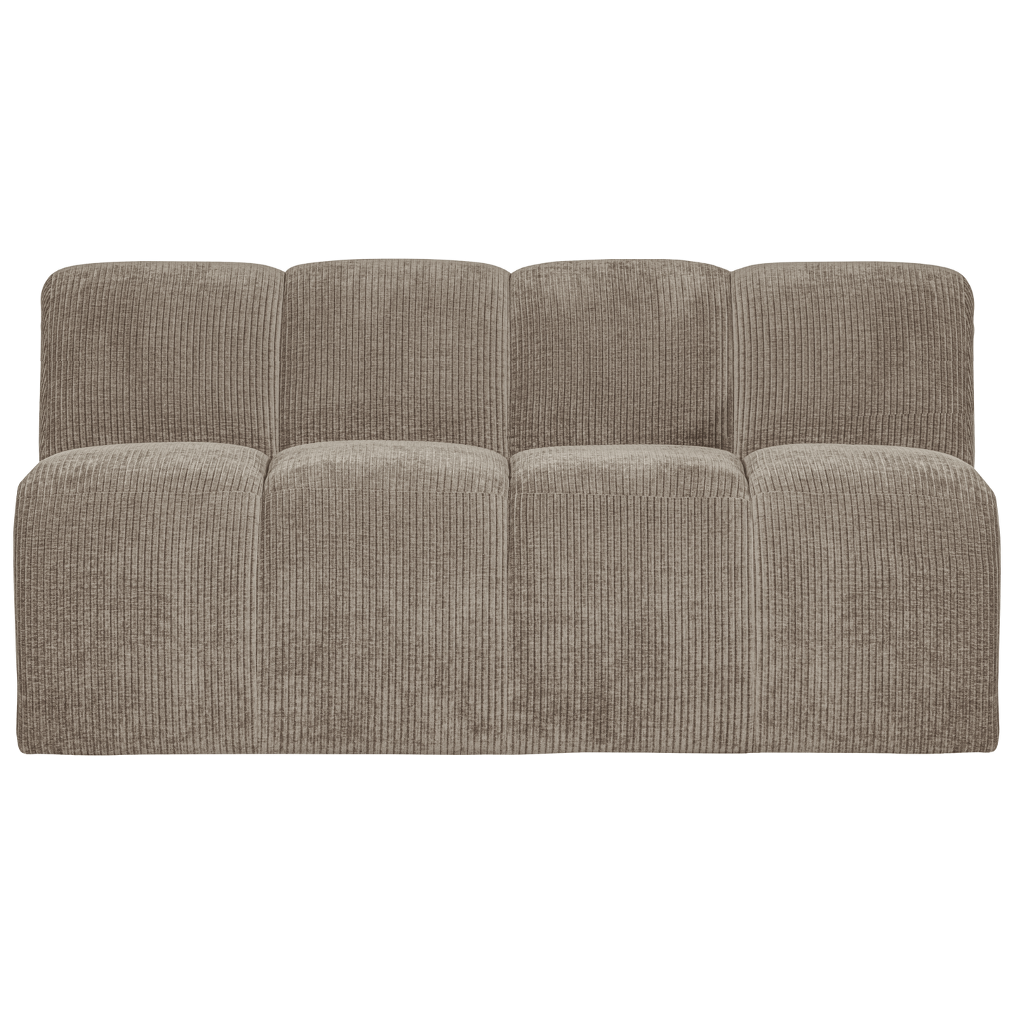 Mojo eetbankje 164CM met rugleuning ribstof donkerzand