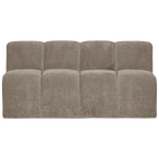 Mojo eetbankje 164CM met rugleuning ribstof donkerzand