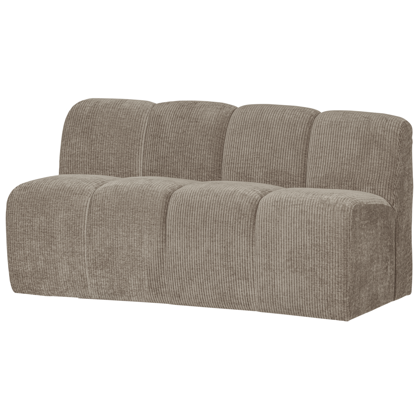 Mojo eetbankje 164CM met rugleuning ribstof donkerzand