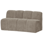 Mojo eetbankje 164CM met rugleuning ribstof donkerzand