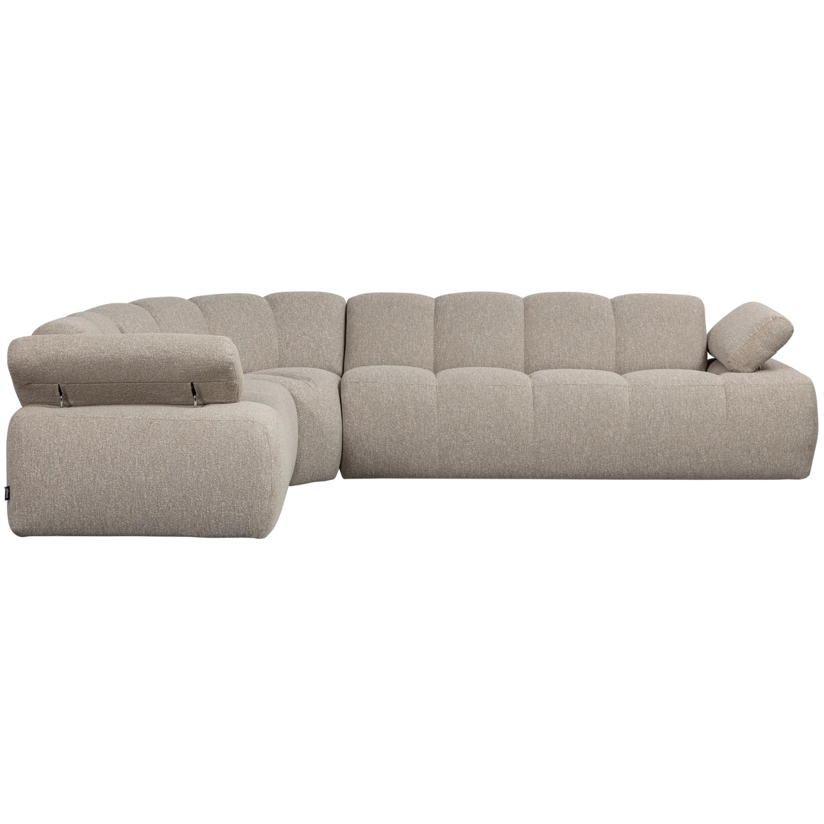 Mojo hoekbank links bouclé beige melange