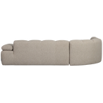 Mojo hoekbank links bouclé beige melange