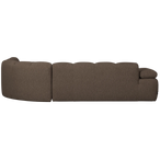 Mojo hoekbank rechts bouclé bruin melange