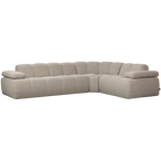 Mojo hoekbank rechts bouclé beige melange