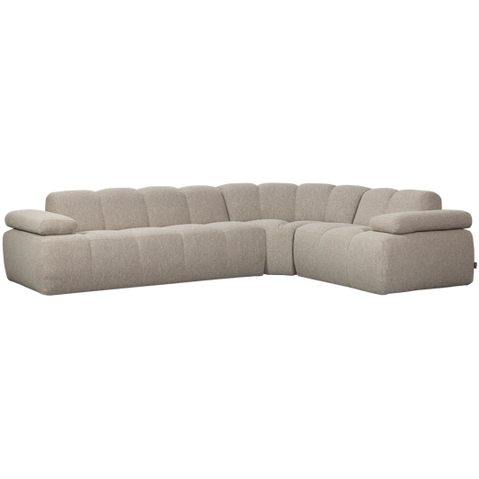 Mojo hoekbank rechts bouclé beige melange