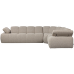 Mojo hoekbank rechts bouclé beige melange