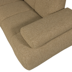 Mojo hoekbank rechts bouclé geel/bruin melange