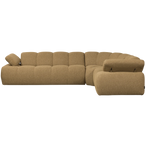 Mojo hoekbank rechts bouclé geel/bruin melange