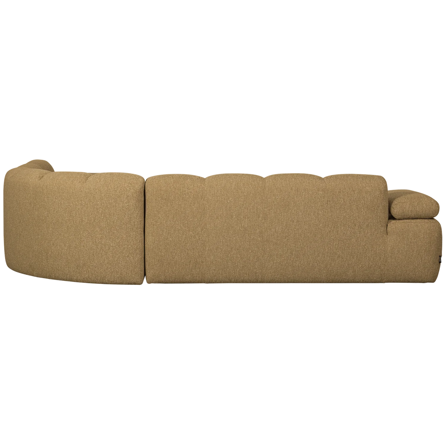 Mojo hoekbank rechts bouclé geel/bruin melange