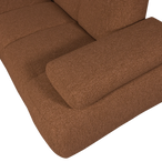 Mojo hoekbank rechts bouclé roestbruin melange