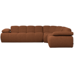 Mojo hoekbank rechts bouclé roestbruin melange