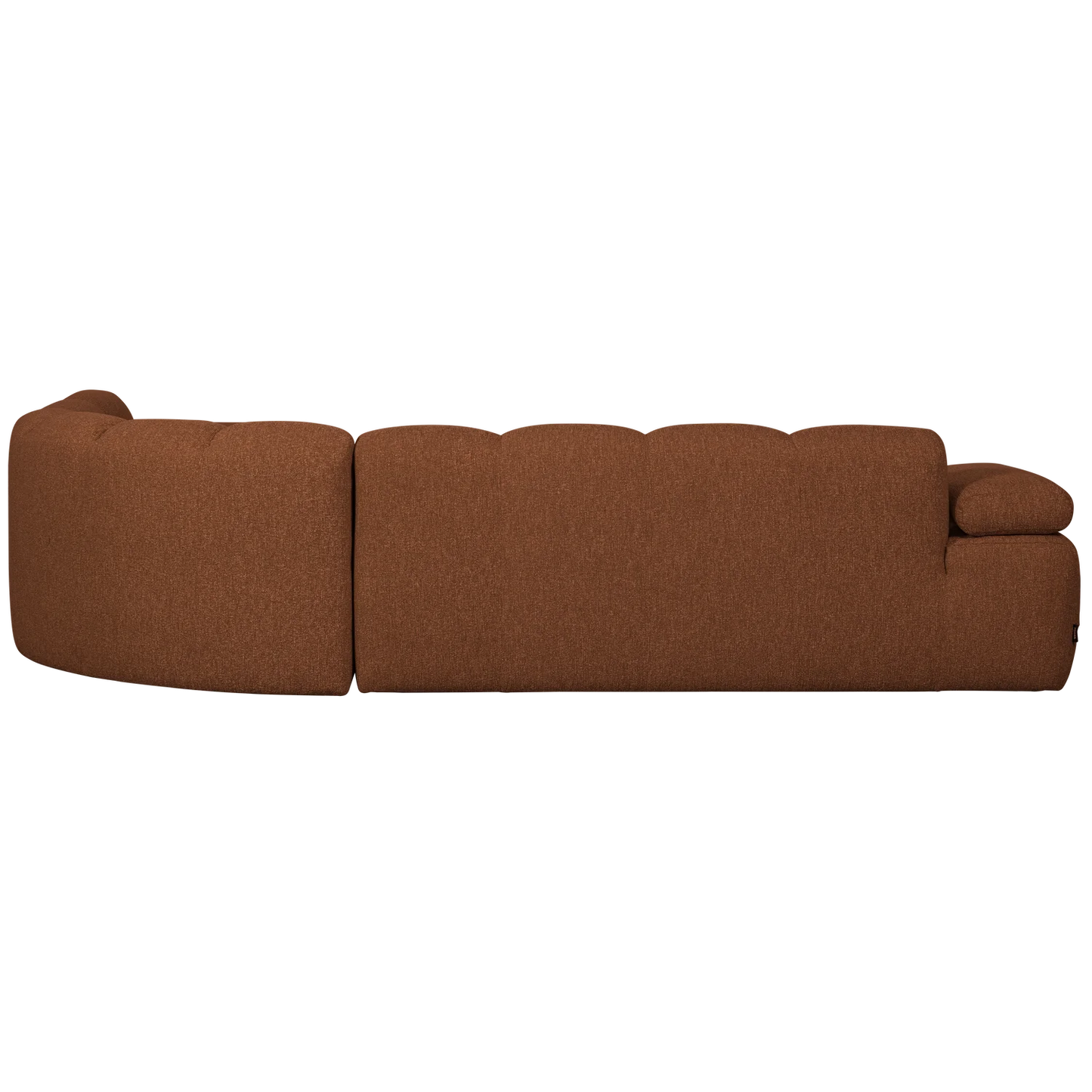 Mojo hoekbank rechts bouclé roestbruin melange