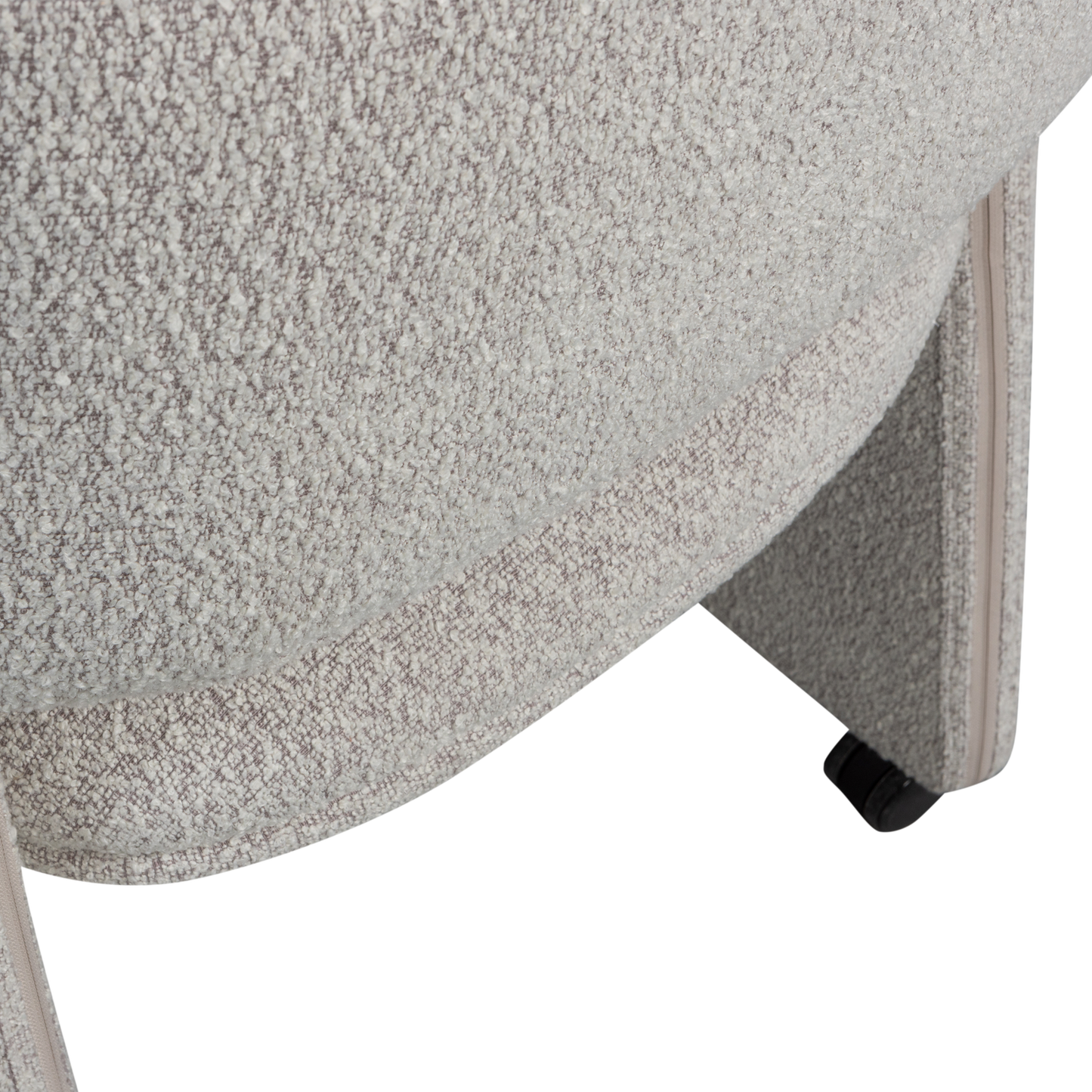 Lyric eetkamerstoel met wielen greige