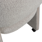 Lyric eetkamerstoel met wielen greige