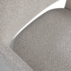 Lyric eetkamerstoel met wielen greige