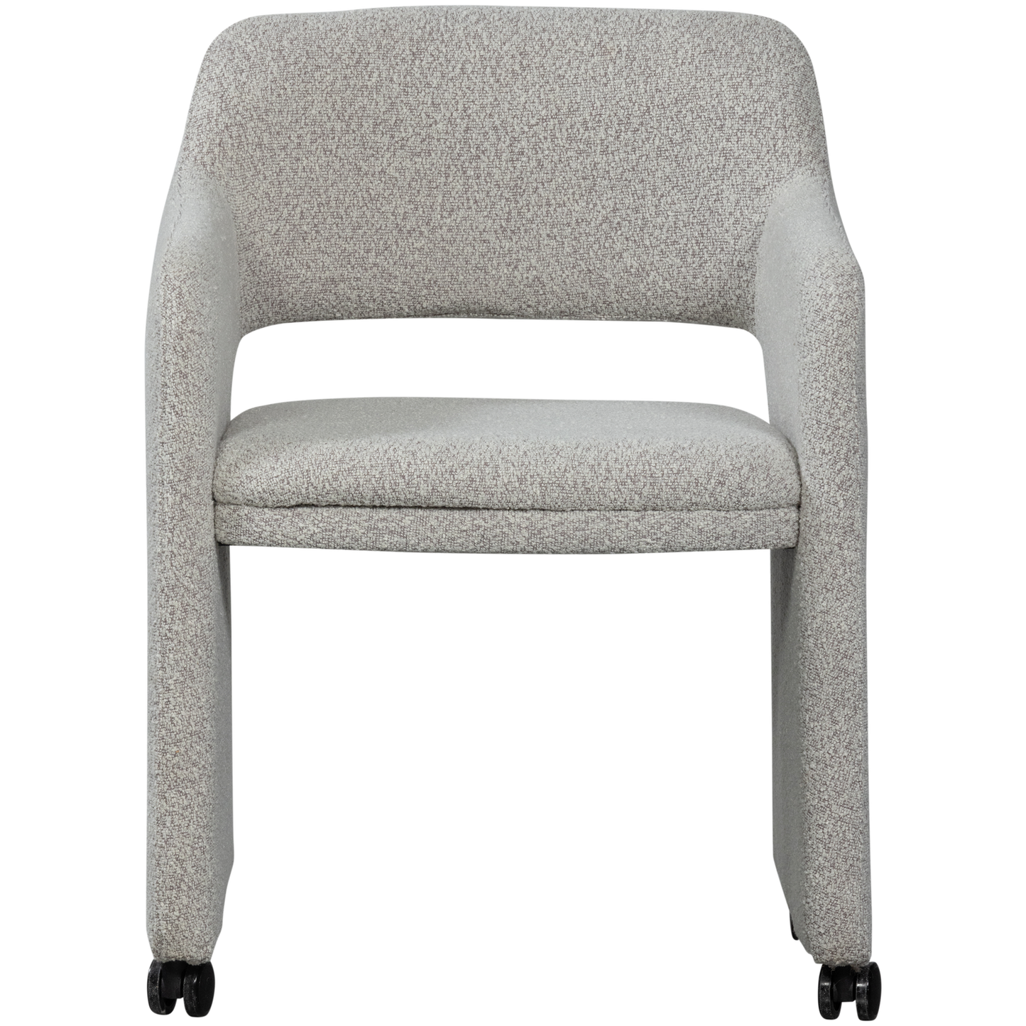 Lyric eetkamerstoel met wielen greige