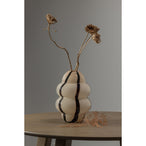 Kency vaas glas met streep naturel/zwart