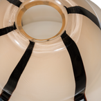 Kency vaas glas met streep naturel/zwart