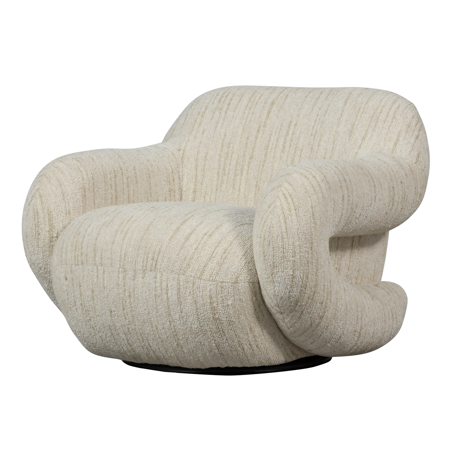 Folke fauteuil chenille naturel melange