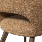 Murat eetkamerstoel geel met houten poot bruin