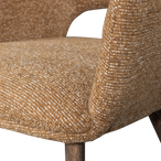 Murat eetkamerstoel geel met houten poot bruin