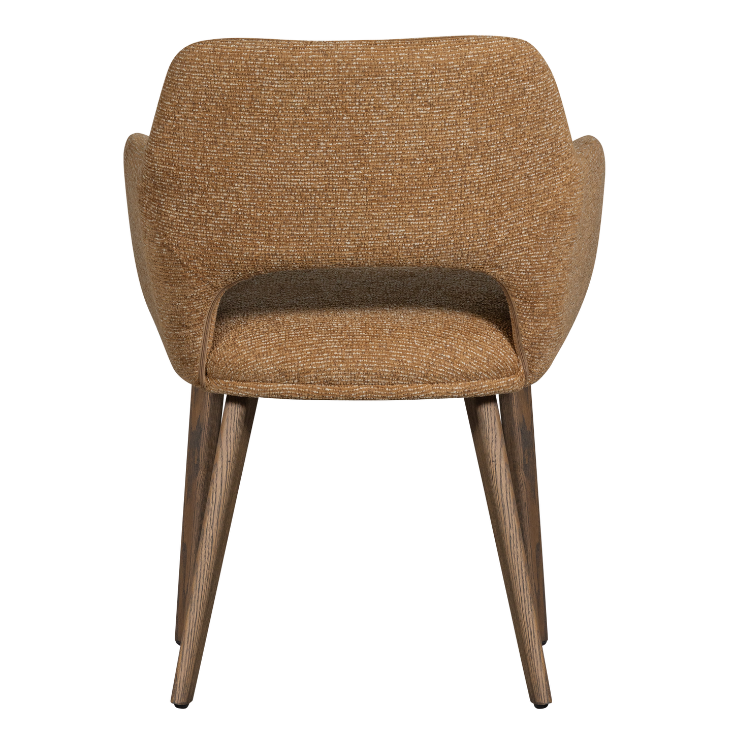 Murat eetkamerstoel geel met houten poot bruin