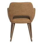 Murat eetkamerstoel geel met houten poot bruin