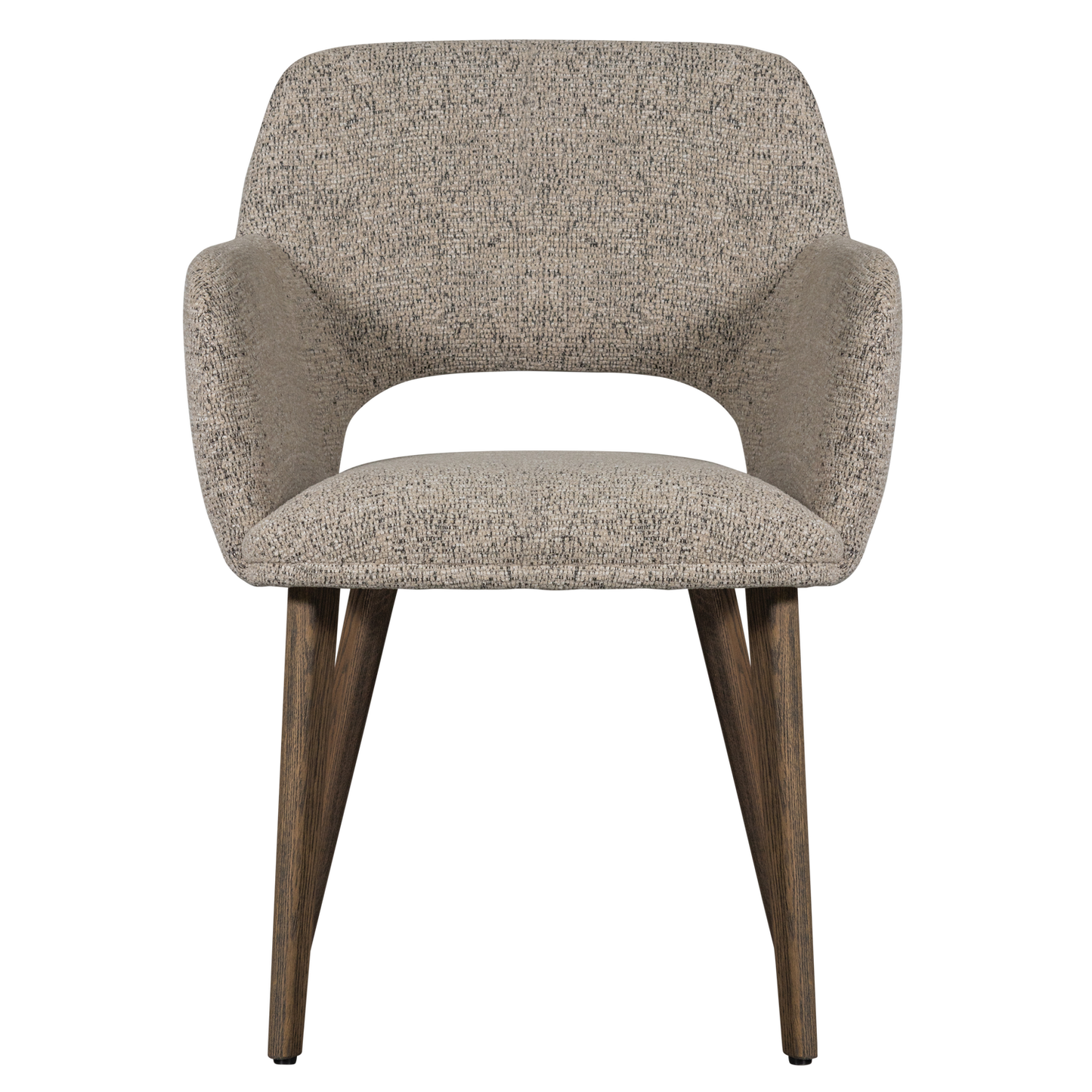 Murat eetkamerstoel naturel met houten poot bruin