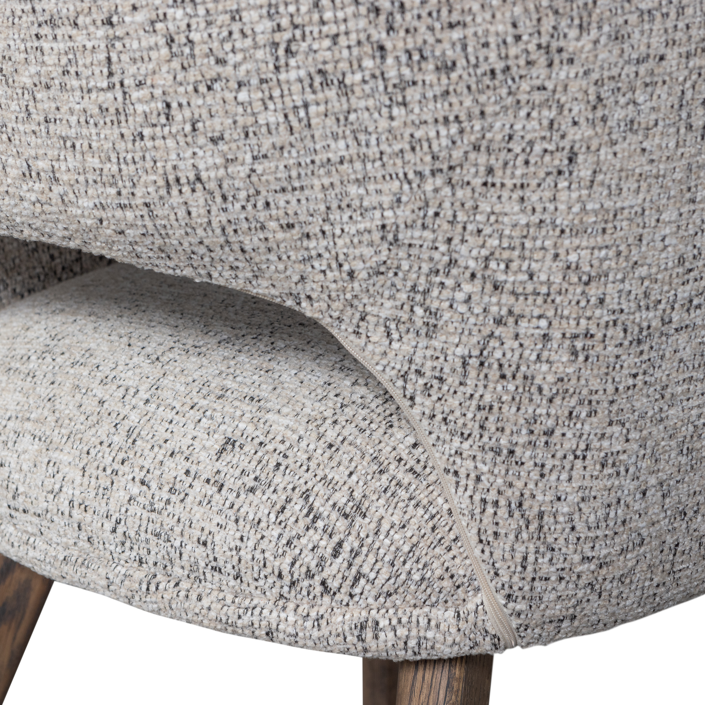 Murat eetkamerstoel naturel met houten poot bruin