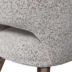 Murat eetkamerstoel naturel met houten poot bruin